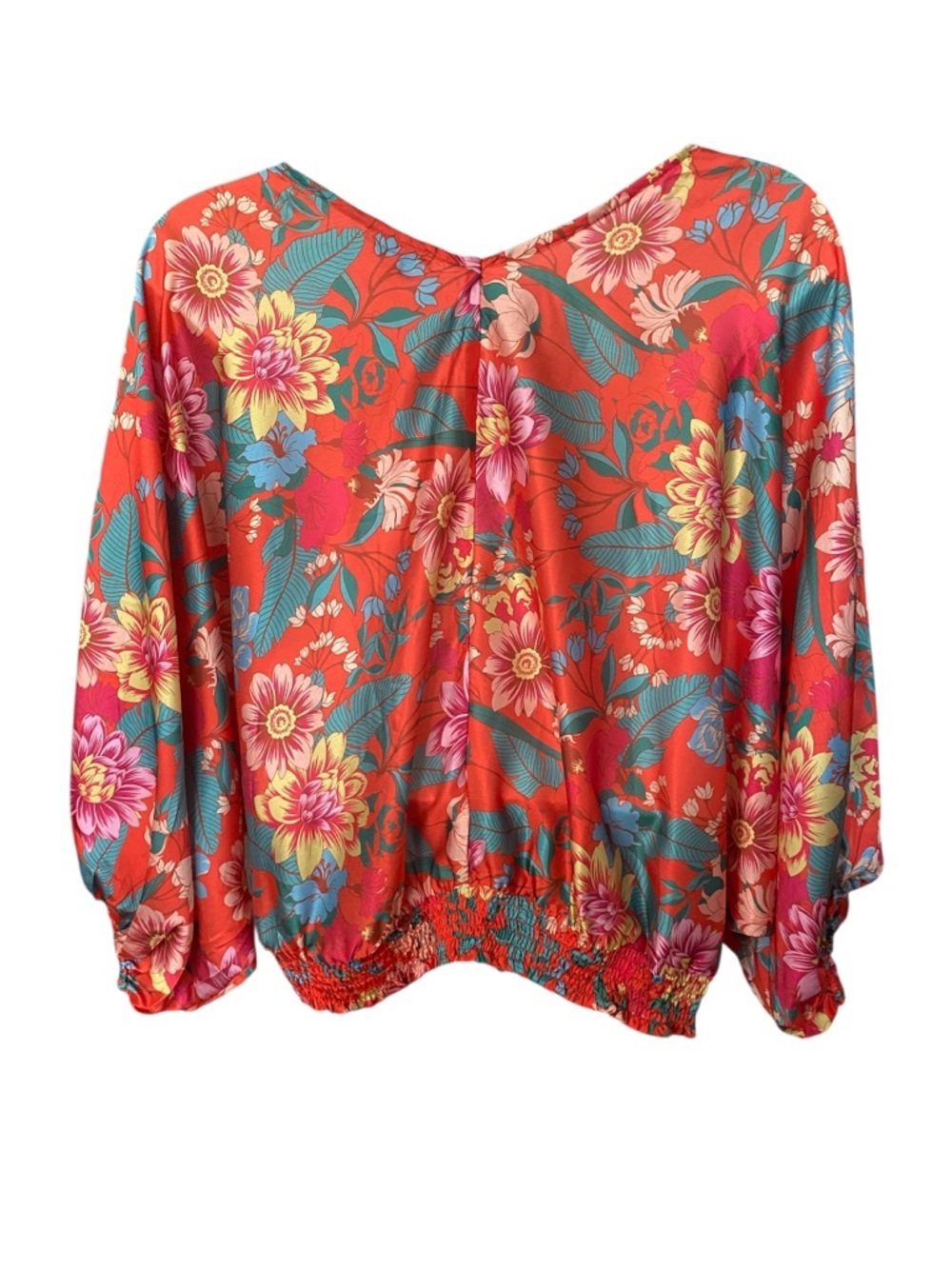 Umgee Plus Boutique Style Boho Floral Blouse Red Top Womens Size 2XL NWT - Picture 4 of 8